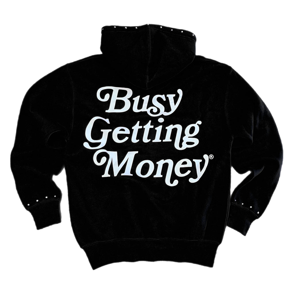 Busy Getting Money®
 “Signature Logo” Rhinestone Hoodie