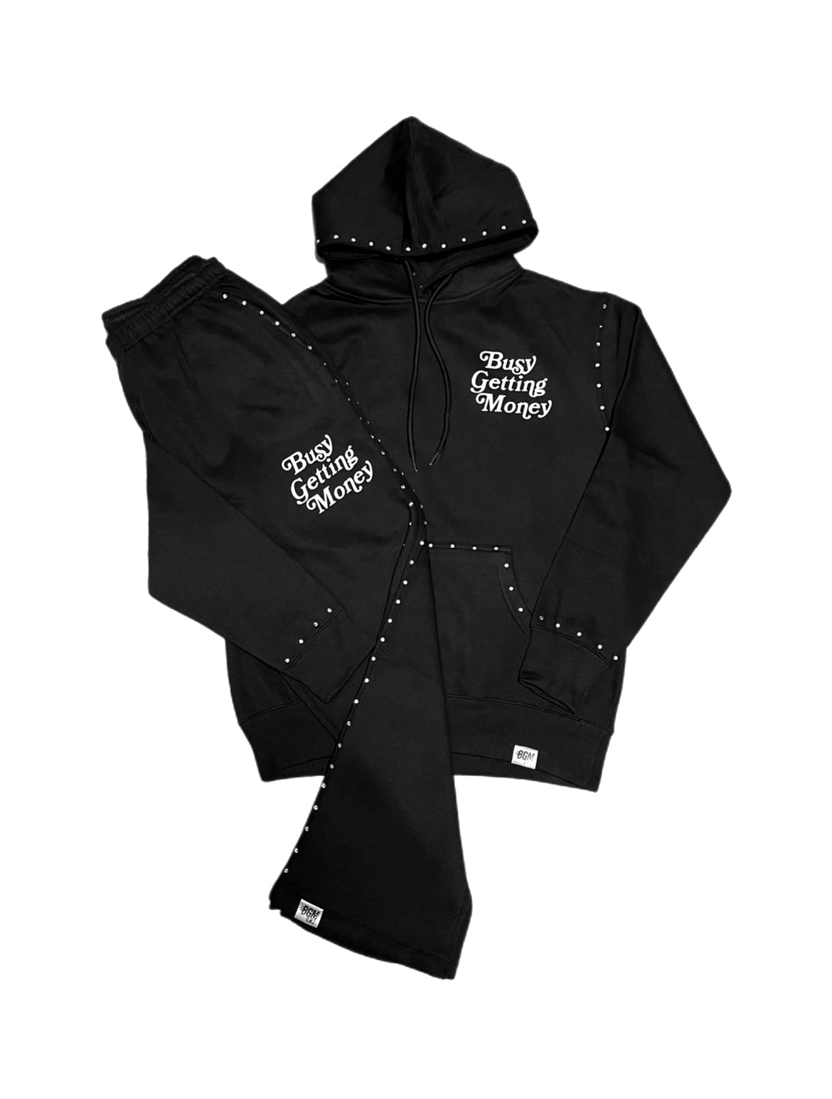 Busy Getting Money®
 “Signature Logo” Rhinestone Sweatsuit
