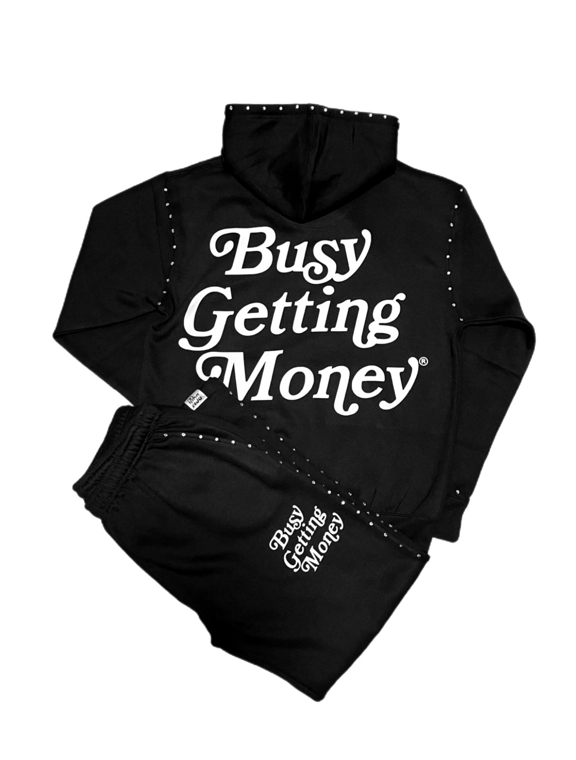 Busy Getting Money®
 “Signature Logo” Rhinestone Sweatsuit